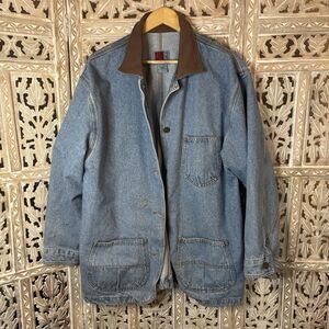Vintage Unisex Sun Belt Denim Chore Coat Barn Field Work Jacket Size Large